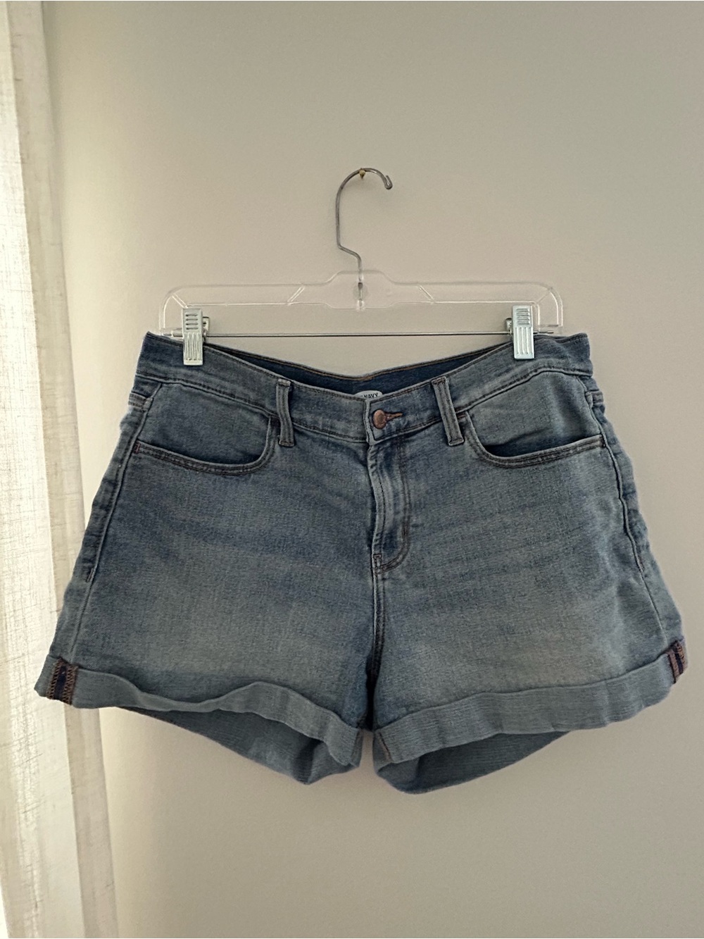 Old Navy Light Blue High-Rise Denim Shorts Size 10